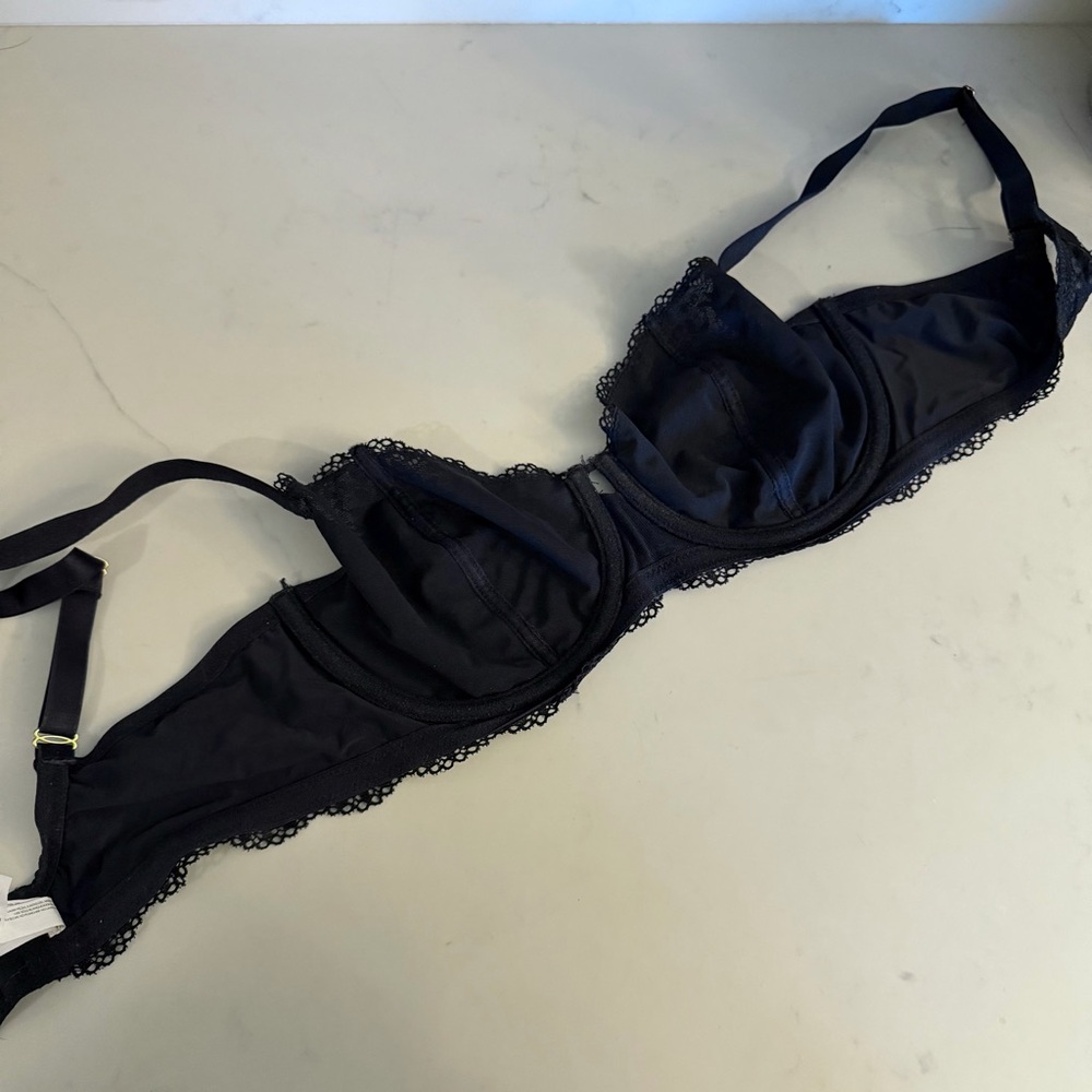 Skarlett Blue Black Rouse Full Coverage Lace Balconett Bra - Picture 4 of 4
